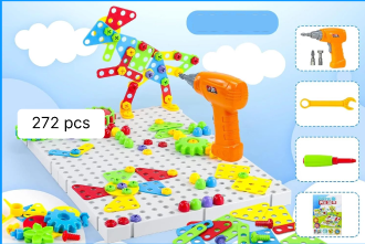 272 pcs Creative Screw Puzzle with Drill
