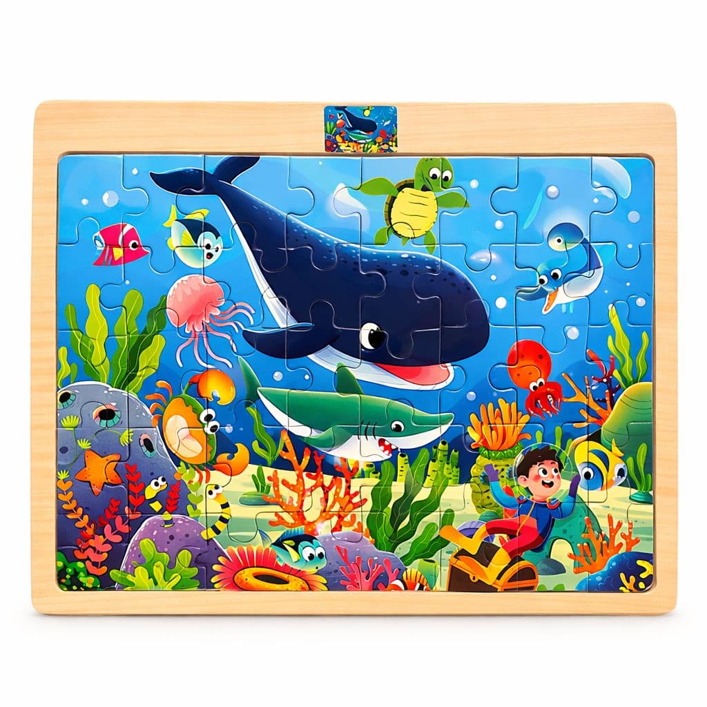 Wooden Jigsaw Puzzle 40 pcsc - sea