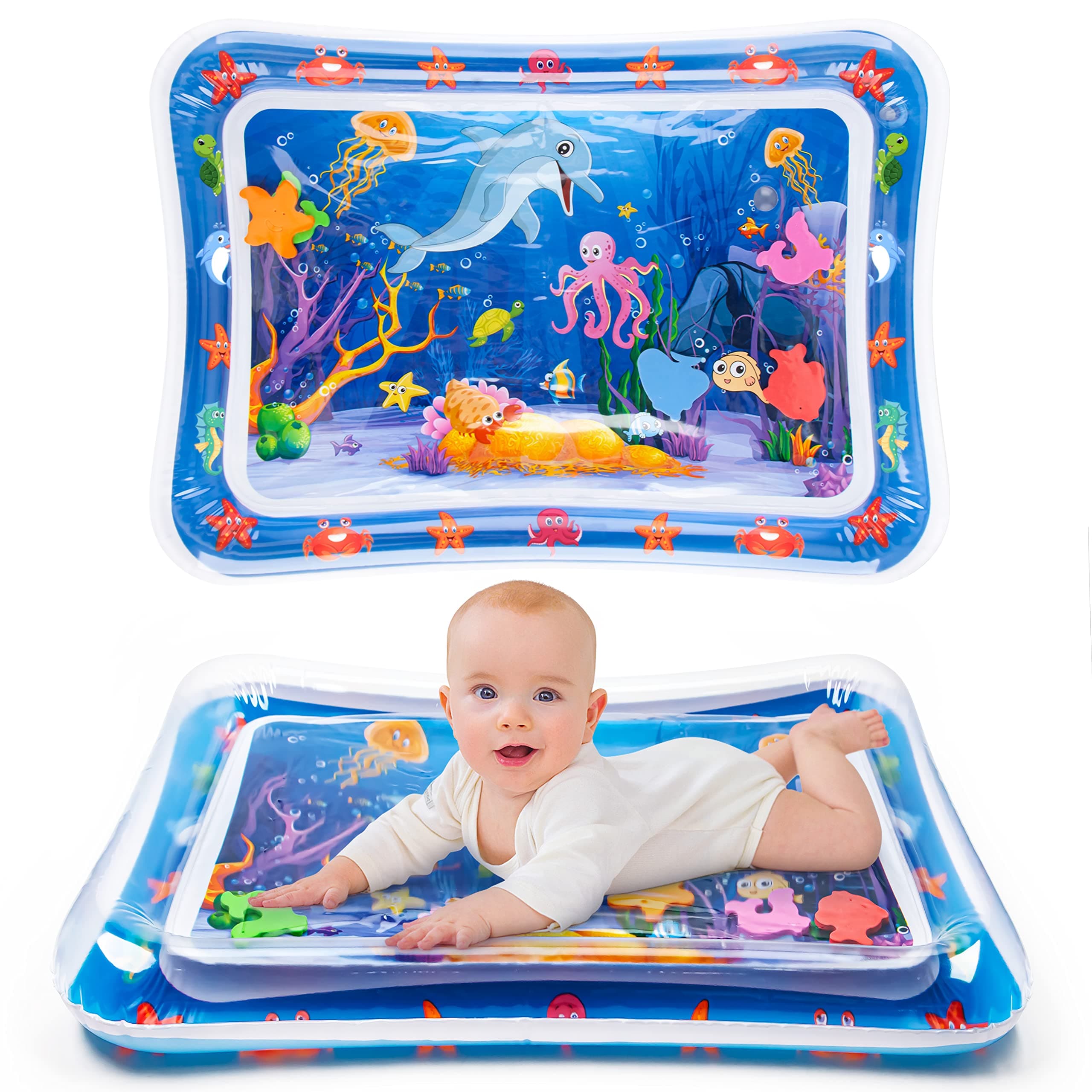 tummy time water mat 丨 water play mat for babies inflatable tummy time water play mat for infants