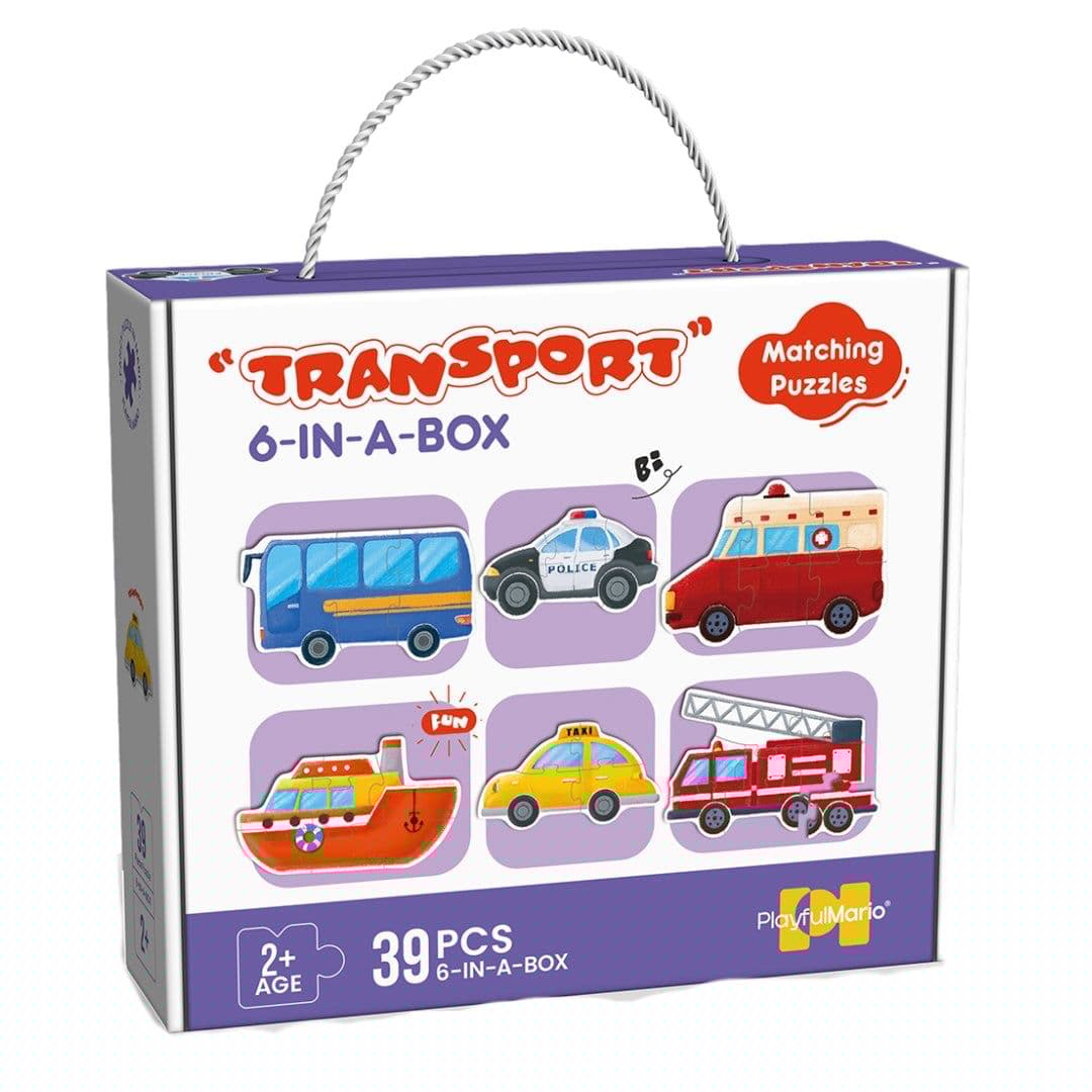transport 6 in 1 board puzzle set