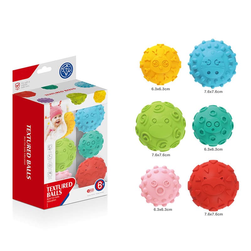 6 pcs haunger textured balls 