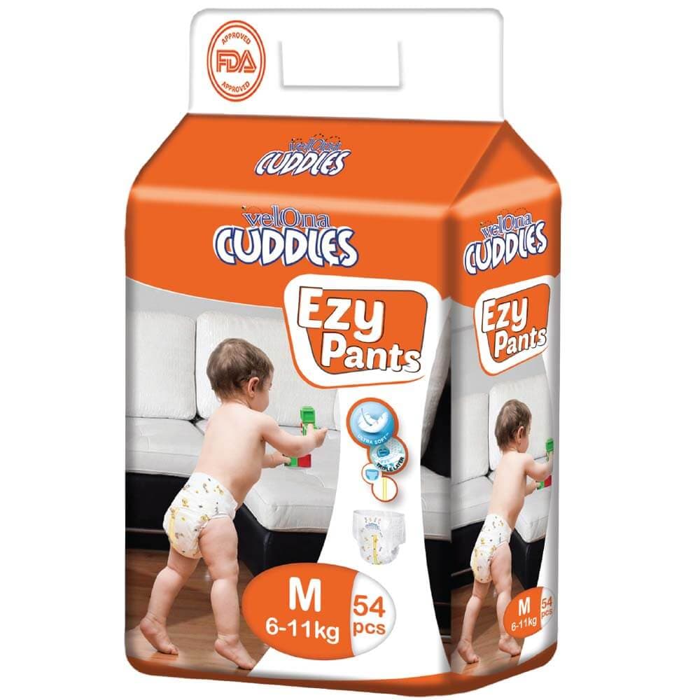Velona Cuddles Ezy Pant 6 -10 kg Medium ( M ) - 54 Pcs Pack
