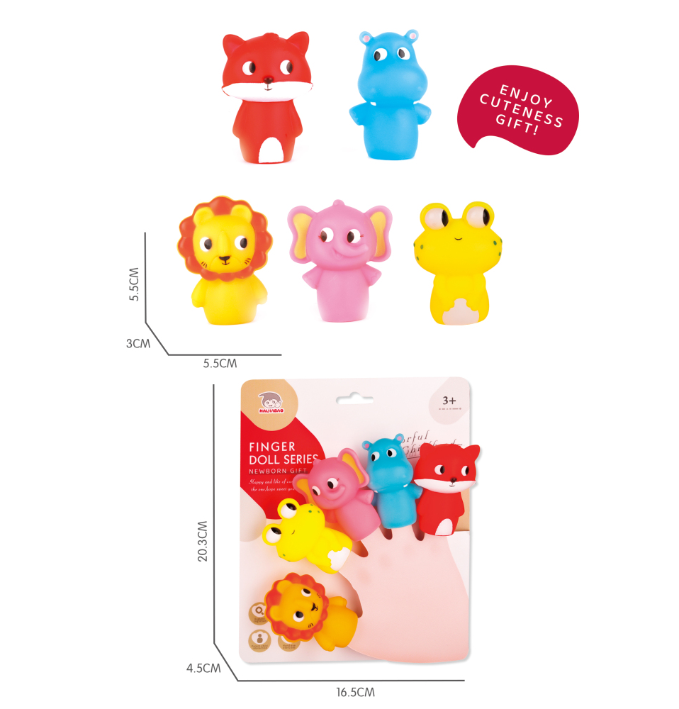 Animal Finger Puppets for Kids - 5PCS