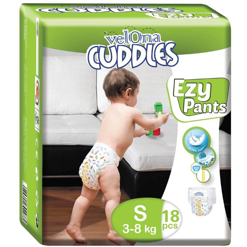 Velona Cuddles Ezy Pant 3 - 8 kg Small - 18Pcs Pack